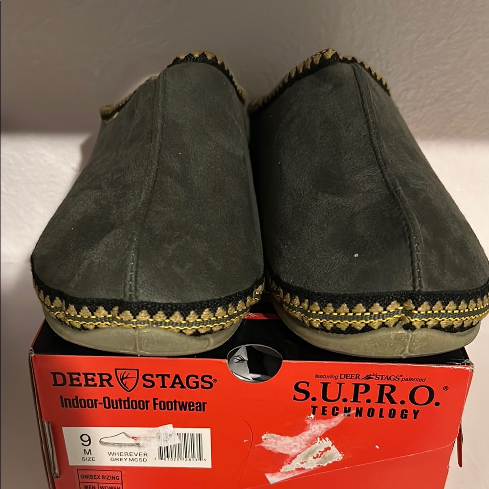 Deer Stags Men's Gray Indoor-Outdoor Shoes